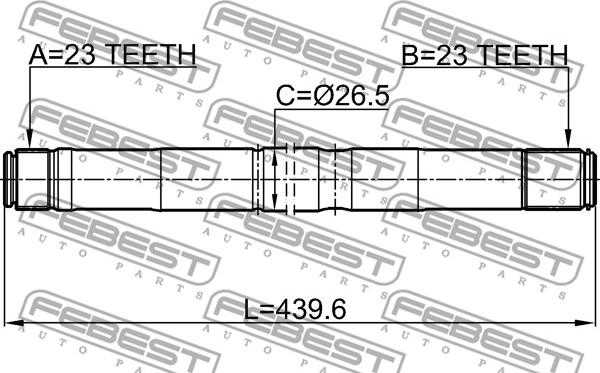 Febest 2112-FOCIIRH - Drivaxel xdelar.se