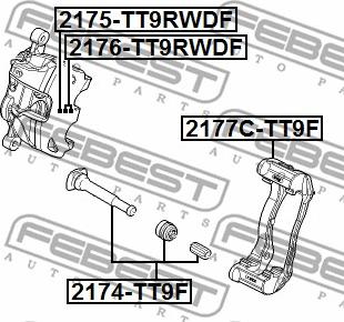 Febest 2175-TT9RWDF - Reparationssats, bromsok xdelar.se