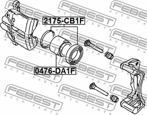 Febest 2175-CB1F - Reparationssats, bromsok xdelar.se