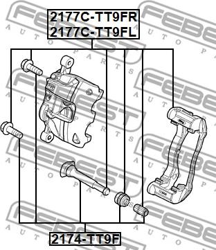 Febest 2177C-TT9FR - Bromsoksmonteringssats xdelar.se