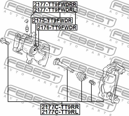 Febest 2177-TT9FWDRL - Bromsok xdelar.se