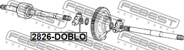 Febest 2816-DOBLO - Trepunktsnav, drivaxel xdelar.se