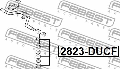 Febest 2823-DUCF - Länk, krängningshämmare xdelar.se