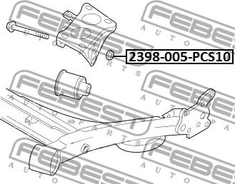 Febest 2398-005-PCS10 - Hjulmutter xdelar.se