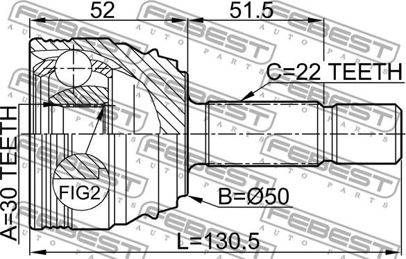 Febest 2310-010 - Ledsats, drivaxel xdelar.se