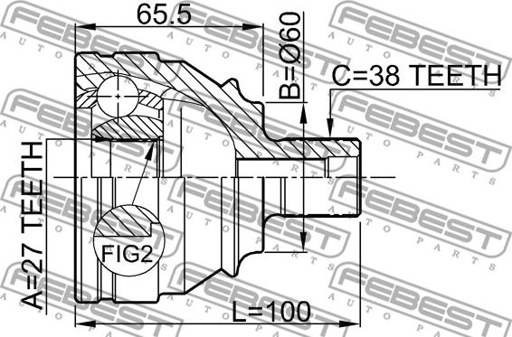 Febest 2310-028 - Ledsats, drivaxel xdelar.se