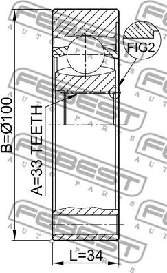 Febest 2311-5021 - Ledsats, drivaxel xdelar.se