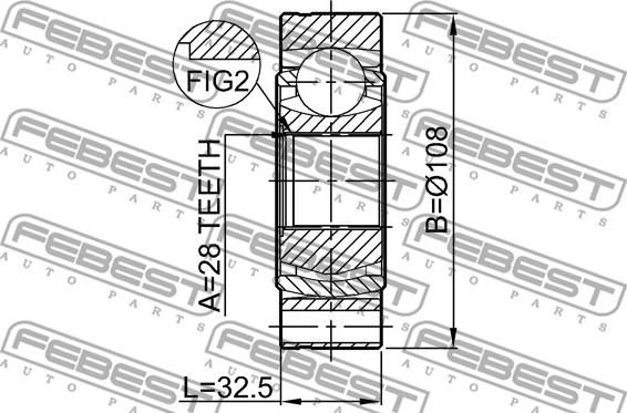 Febest 2311-B6 - Ledsats, drivaxel xdelar.se