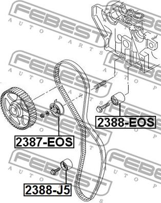 Febest 2387-EOS - Spännrulle, tandrem xdelar.se