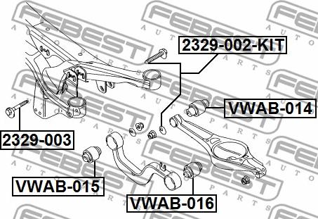 Febest 2329-003 - Inställningsskruv, camber xdelar.se