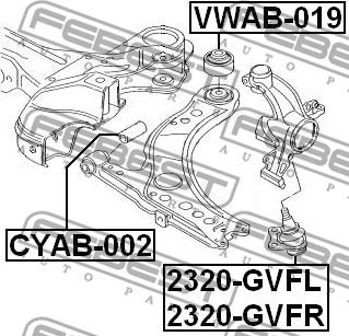 Febest 2320-GVFR - Stöd- / Styrstag xdelar.se