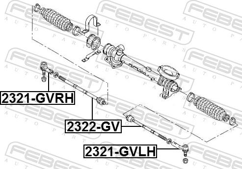 Febest 2321-GVRH - Parallellstagsled xdelar.se