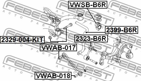 Febest 2329-004-KIT - Inställningsskruv, camber xdelar.se