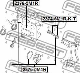 Febest 2375-5M1R - Reparationssats, bromsok xdelar.se