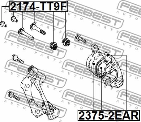 Febest 2375-2EAR - Reparationssats, bromsok xdelar.se