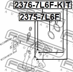 Febest 2376-7L6F-KIT - Reparationssats, bromsok xdelar.se