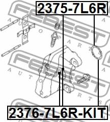 Febest 2375-7L6R - Reparationssats, bromsok xdelar.se