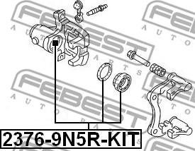 Febest 2376-9N5R-KIT - Reparationssats, bromsok xdelar.se