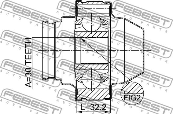 Febest 2211-FQSHA - Led, kardanaxel xdelar.se