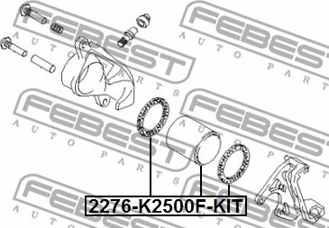 Febest 2276-K2500F-KIT - Reparationssats, bromsok xdelar.se