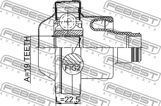 Febest 2711-S80IISHA - Led, kardanaxel xdelar.se