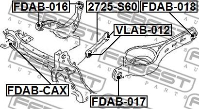 Febest FDAB-016 - Länkarmsbussning xdelar.se