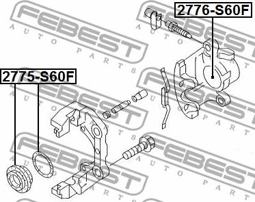 Febest 2775-S60F - Reparationssats, bromsok xdelar.se