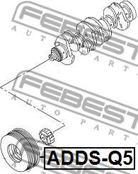 Febest ADDS-Q5 - Remskiva, vevaxel xdelar.se