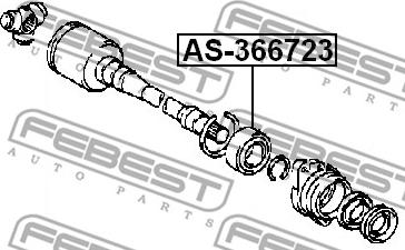 Febest AS-366723 - Drivaxellager xdelar.se