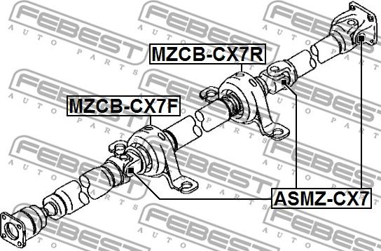 Febest ASMZ-CX7 - Led, kardanaxel xdelar.se