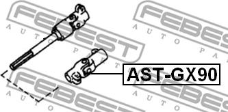 Febest AST-GX90 - Styrningsaxel xdelar.se