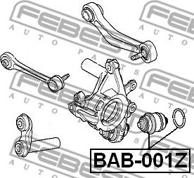 Febest BAB-001Z - Länkarmsbussning xdelar.se