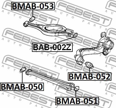 Febest BMAB-052 - Bussning, styrväxel xdelar.se