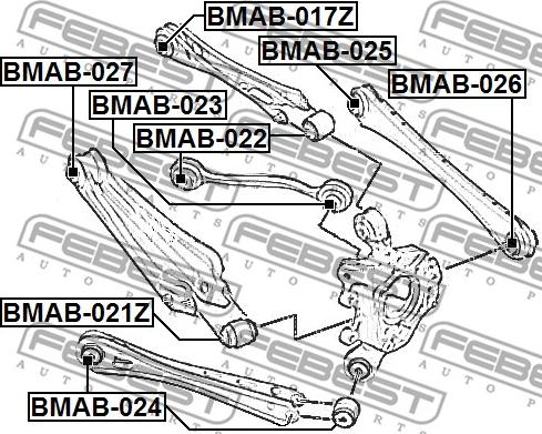 Febest BMAB-021Z - Länkarmsbussning xdelar.se