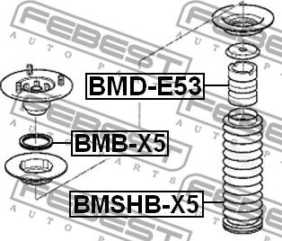 Febest BMD-E53 - Gummibuffert, fjädring xdelar.se