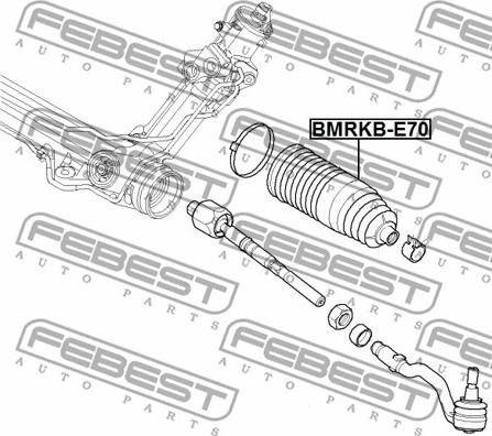 Febest BMRKB-E70 - Bälgar, styrsystem xdelar.se