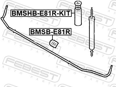 Febest BMSHB-E81R-KIT - Dammskyddsats, stötdämpare xdelar.se