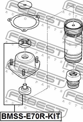 Febest BMSS-E70R-KIT - Gummibuffert, fjädring xdelar.se