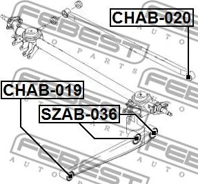 Febest CHAB-019 - Länkarmsbussning xdelar.se