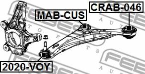 Febest CRAB-046 - Länkarmsbussning xdelar.se