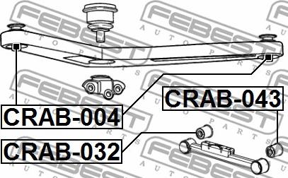 Febest CRAB-004 - Länkarmsbussning xdelar.se