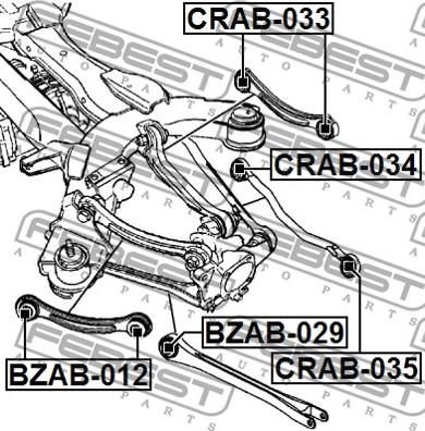 Febest CRAB-034 - Länkarmsbussning xdelar.se