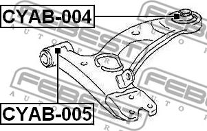 Febest CYAB-004 - Länkarmsbussning xdelar.se