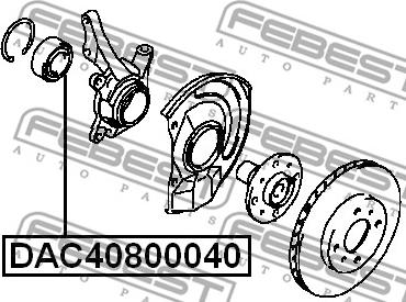 Febest DAC40800040 - Hjullager xdelar.se