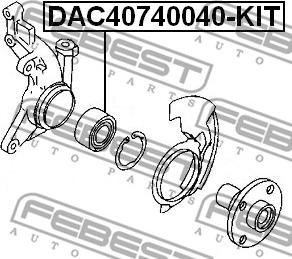 Febest DAC40740040-KIT - Hjullagerssats xdelar.se