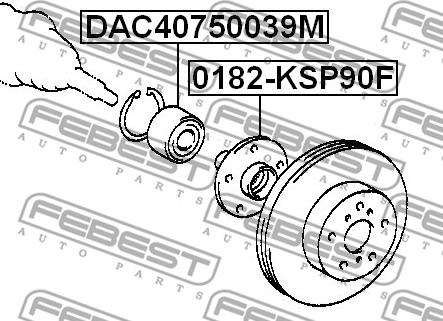 Febest DAC40750039M - Hjullager xdelar.se