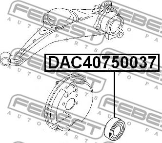 Febest DAC40750037 - Hjullager xdelar.se