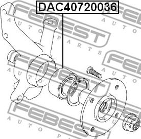 Febest DAC40720036 - Hjullager xdelar.se