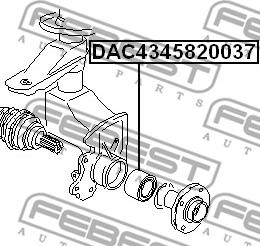 Febest DAC4345820037 - Hjullager xdelar.se