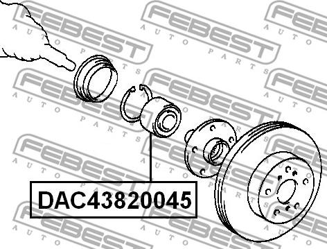 Febest DAC43820045 - Hjullager xdelar.se